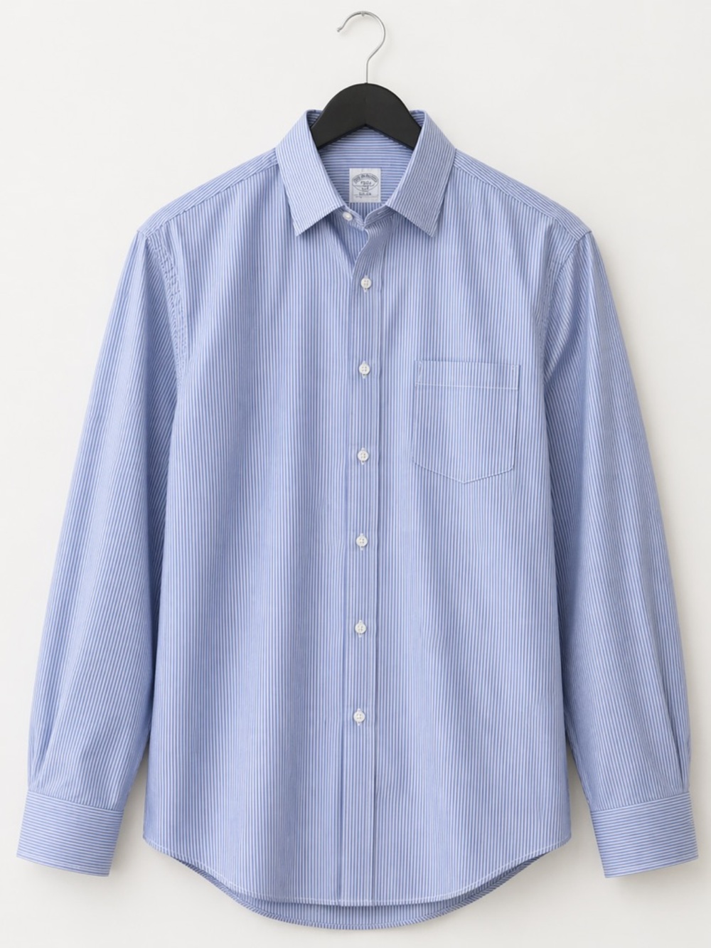 Brooks Brothers Blue Stripe Button Down Dress Shirt, Regent Fit, 15-2/3, M